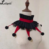 Halloween Clown Collar Loose Ruffled Circus Detachable Collar Cosplay Accessories
