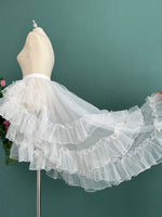 Sweet High Low Ruffled Skirt Sheer Cover up