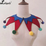 Colorful Clown Collar Halloween Detachable Collar Circus Cosplay Accessories
