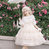 Love Organza ~ Sweet Lolita JSK Dress Tiered Party Dress