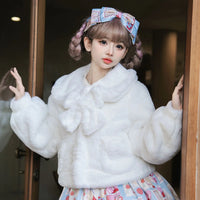 Sweet Plush Lolita Jacket Warm Winter Coat by Yomi