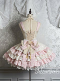 Pre-order Vintage Chinese Style Lolita JSK Dress Jacquard Layered Party Dress by Alice Girl ~ Mountain & Sea View