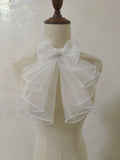 Sweet Lolita Jabot Collar Elegant Bow Tie Ruffled Detachable Cosplay Collar for Halloween