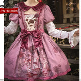 Pre-order Sweet Lolita OP Dress Casual Party Dress w. Detachable Long Sleeves ~ Hare Mallow