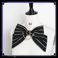 Ouji Lolita Outfit High Low Waist Cincher / Long Sleeve White Shirt / Striped Shorts / Bow Train ~ Rabbit Theater Corset Costume