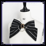 Ouji Lolita Outfit High Low Waist Cincher / Long Sleeve White Shirt / Striped Shorts / Bow Train ~ Rabbit Theater Corset Costume