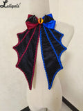 Gothic Bat Wings Jabot Collar Lolita Halloween Bow Tie Cosplay Neck Accessories