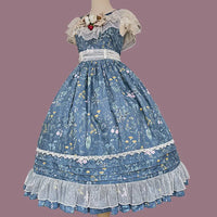 Flowers & Grass ~ Sweet Printed Lolita JSK Dress by Infanta