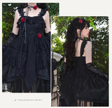 The Queen of Night ~ Sweet Lolita JSK Dress Asymmetrical Party Dress