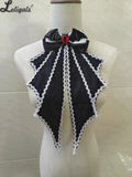 Gothic Bat Wings Jabot Collar Lolita Halloween Bow Tie Cosplay Neck Accessories