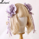 Multi-color Lolita Hair Clips Chinese Style Cheongsam Bun Head Ruffled Balls Headpiece