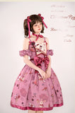 Pre-order Sweet Lolita Dress Printed Casual Party Dress w. Detachable Sleeves ~ Hare Mallow