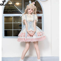 Sweet Lolita Dress Ruffled Sleeveless Circus Costume for Women ~ Star & Moon's Journey