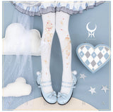 Alice's Afternoon Tea ~ Sweet Lolita Patterned Tights by Yidhra