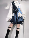 Ouji Lolita Outfit Vintage Royal Blue Hooded Cloak Cape / Bloomer Shorts / Vest by Princess Chronicles ~ Rabbit Run