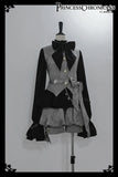 Pre-order Ouji Lolita Hooded Cloak Cape / Short Pants / Vest / Shirt by Princess Chronicles ~ Gray Rabbit in Moonlight