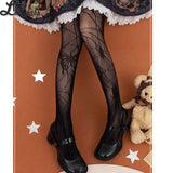 Gothic Mesh Pantyhose Spider & Butterfly Pattern Sheer Summer Lolita Tights for Women