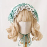 Multi-color Lolita Bow Lace KC Gorgeous Headband Ruffled Hairband Illusion Rose