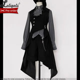Ouji Lolita Outfit Retro Lolita Medieval Little Prince Irregular Long Vest / Shorts by Princess Chronicles ~ The Shadow