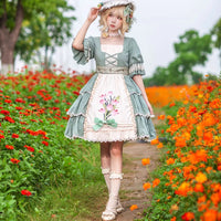 Tulip ~ Sweet Embroidered Cotton Dress Lolita Party Dress by Infanta