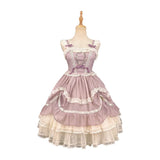 Sweet Lolita JSK Dress Embroidered Midi Casual Chiffon Dress ~  Cool Summer Dance