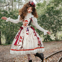 Travelling Cat ~ Vintage Lolita Corset Top / Skirt / Long Sleeve Blouse