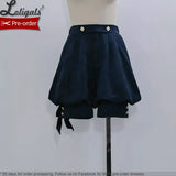Ouji Lolita Outfit Vintage Royal Blue Hooded Cloak Cape / Bloomer Shorts / Vest by Princess Chronicles ~ Rabbit Run