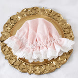 Antique Doll Bonnet Hat Vintage Girl Lolita Eyelet Lace Ruffle Sun Protection Hat
