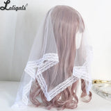Miss Fulla Sweet Lolita Big Bow Hairpin Lolita Light Blue White Wedding Veil