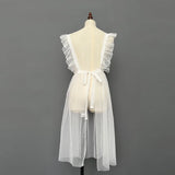 Sweet Lolita Apron Sheer Mesh Cover-up Sleeveless Dress