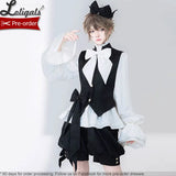 Pre-order Ouji Lolita Blouse Long Sleeve White Shirt by Princess Chronicles ~ Rabbit in Moonlight 2.0