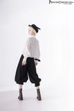 Retro Black Ouji Outfit Sweet Vest / Long Sleeve Shirt / Cropped Harem Pants by Princess Chronicles~ Secret Morning Post