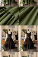 Classic Sleeveless Double Breasted Long Sweet Retro Striped Lolita Casual Party JSK Dresses ~ Little Manor