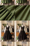 Classic Sleeveless Double Breasted Long Sweet Retro Striped Lolita Casual Party JSK Dresses ~ Little Manor