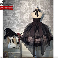 Gothic Halter Neck Dress Midi Party Dress by Alice Girl ~ Dolls' Secret