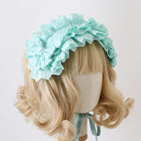Lolita Headgear Doll Style Ruffled Bow Headband KC Gothic Hair Accessories