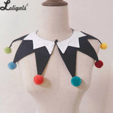 Colorful Clown Collar Halloween Detachable Collar Circus Cosplay Accessories