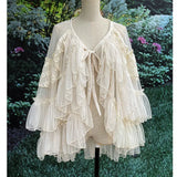 Double Layered Lolita Waist Curtain Sheer Cover Up Skirt