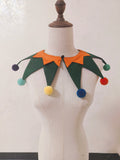 Colorful Clown Collar Halloween Detachable Collar Circus Cosplay Accessories