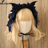 Gothic Lolita Headband Devil Wings Halloween Hair Accessories Cosplay Headpiece