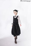 Retro Black Ouji Outfit Sweet Vest / Long Sleeve Shirt / Cropped Harem Pants by Princess Chronicles~ Secret Morning Post