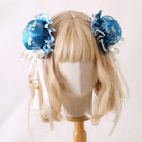 Multi-color Lolita Hair Clips Chinese Style Cheongsam Bun Head Ruffled Balls Headpiece