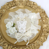 Sweet Lolita Mini Fascinator Hat Wedding Flat Top Hat W. Lace Veil ~ Cream Cake