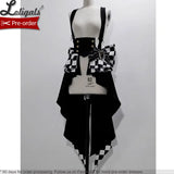 Ouji Outfit Cool Lolita Waist Cincher w. High Low Skirt by Princess Chronicles ~ Rabbit Theater Corset Costume