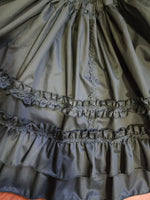 Cotton Half Slip Underskirt Sweet Vintage A line Skirt Extender with Rosette Ruffles Customizable