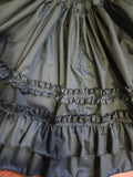 Cotton Half Slip Underskirt Sweet Vintage A line Skirt Extender with Rosette Ruffles Customizable