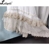 Gorgeous Long Lolita Petticoat Versatile Chiffon Underskirt Ruffled Gold Lace Skirt Extender