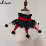 Halloween Clown Collar Loose Ruffled Circus Detachable Collar Cosplay Accessories