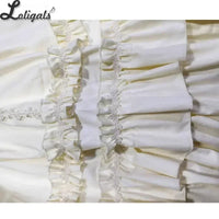 Cotton Half Slip Underskirt Sweet Vintage A line Skirt Extender with Rosette Ruffles Customizable