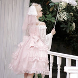 Love Organza ~ Sweet Lolita JSK Dress Tiered Party Dress